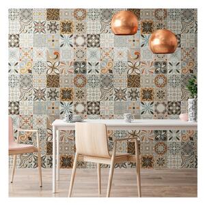 Zestaw 30 naklejek ściennych Ambiance Wall Decal Cement Tiles Bali, 15x15 cm