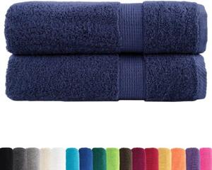 Ręczniki premium, solund, 2 szt., granatowe, 50x100 cm, 600 g/m²