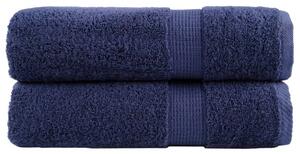 Ręczniki premium, solund, 2 szt., granatowe, 50x100 cm, 600 g/m²