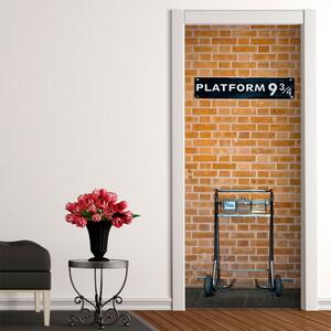 Elektrostatyczna naklejka na drzwi Ambiance Harry Potter Platform, 83x204 cm