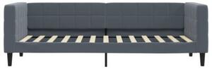 Sofa rozsuwana z szufladami, ciemnoszara, 80x200 cm, aksamit