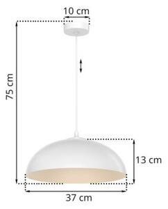 Lampa wisząca Light Home LH Misa 1xE27 klosz 37cm biały/kaszmir