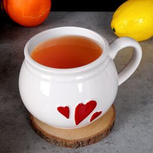 Kubek ceramiczny SERCE 430 ml