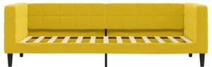 Sofa z funkcją spania, żółta, 80x200 cm, obita aksamitem