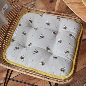 Beżowo-żółta bawełniana poduszka na krzesło Cooksmart ® Bumble Bees