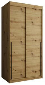 Szafa przesuwna Garderoba SIMA T 100 artisan + u. czarny
