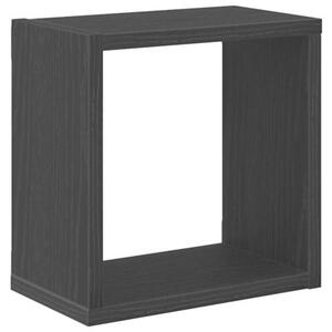 Półki ścienne z półką czarny dąb materiał drewnopochodny