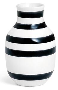 Czarno-biały kamionkowy wazon Kähler Design Omaggio, wys. 12,5 cm