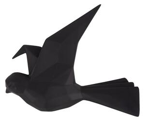 Czarny wieszak ścienny w kształcie ptaszka PT LIVING, szer. 19 cm