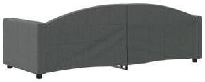 Sofa z funkcją spania, ciemnoszara, 80x200 cm, obita tkaniną