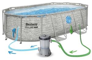 Basen stelażowy ogrodowy 427x250x100 Bestway 12w1