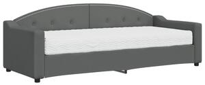 Sofa z materacem do spania, ciemnoszara, 80x200 cm, tkanina