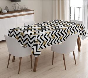 Świąteczny obrus z domieszką bawełny Minimalist Cushion Covers Happy New Year, 140x180 cm