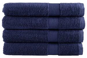 Ręczniki premium, solund, 4 szt., granatowe, 80x200 cm, 600 g/m²