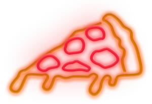 Pomarańczowo-czerwona ścienna dekoracja świetlna Candy Shock Pizza, 40x22 cm