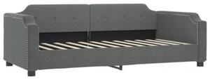 Sofa rozsuwana z szufladami, ciemnoszara, 80x200 cm, tkanina