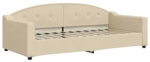 Sofa rozsuwana, kremowa, 90x200 cm, tkanina