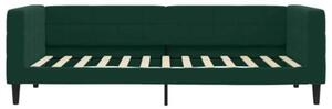 Sofa z materacem do spania, ciemnozielona, 100x200 cm, aksamit