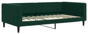 Sofa z materacem do spania, ciemnozielona, 100x200 cm, aksamit