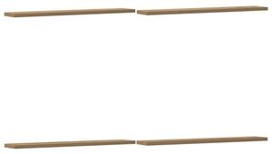 Półki na książki, 4 szt., kolor dąb artisan, 60x10x1,5 cm