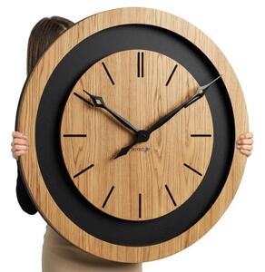 Dębowy zegar ścienny Black&Oak dębowy