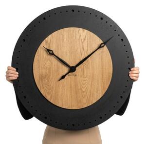 Dębowy zegar ścienny Black&Oak2 dębowy