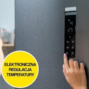 Lodówka GRUNDIG GKPN66940LXRW No Frost 203.5cm Ciemny Inox VitaminZone - wygodna szuflada na warzywa