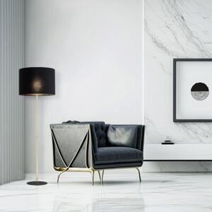 Lampa podłogowa UMBERTO BLACK TK Lighting 16029 czarno-złota E27 155 cm nowoczesna do salonu