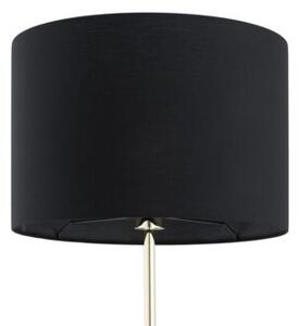 Lampa podłogowa UMBERTO BLACK TK Lighting 16029 czarno-złota E27 155 cm nowoczesna do salonu