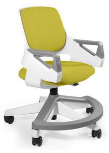 Ergonomiczny fotel dla dziecka ROOKEE mustard tkanina
