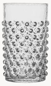 Komplet szklanek ze szkła dmuchanego Hobnail, 6 elem