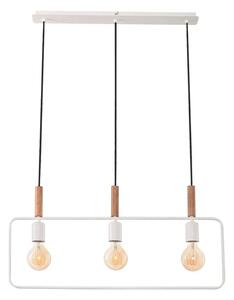 Biała potrójna lampa wisząca w stylu industrialnym - 3X D224 T0-T66