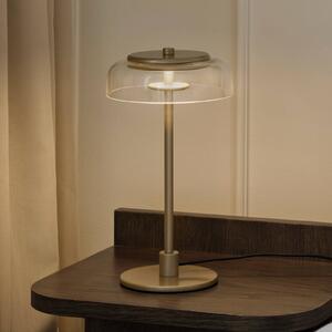 Nuura Lampa stołowa LED Blossi, możliwość ściemniania, mosiężny / złoty, salon / jadalnia, metal, skandynawski
