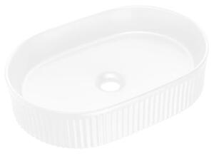 Biała owalna umywalka ceramiczna F1-B29