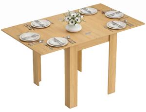 HOMCOM Rozkładany stół jadalny, 70/140 x 80 cm, nowoczesny stół do jadalni dla 4-6 osób