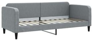 Sofa z materacem do spania, jasnoszara, 80x200 cm, tkanina
