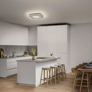 OSRAM Lampa sufitowa ORBIS SPIRAL SQUARE, możliwość ściemniania, aluminiowy / szary / cynkowy, salon / jadalnia, metal, nowoczesny