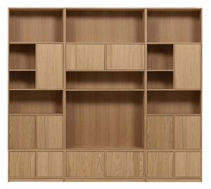 Regał modułowy w dekorze dębu 264x243 cm Modulair – vtwonen