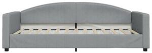 Sofa z materacem do spania, jasnoszara, 100x200 cm, tkanina