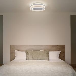 OSRAM Wentylator sufitowy LED GRILL, Ø 50 cm, biały, z pilotem możliwość ściemniania, biały / opal, salon / jadalnia, metal, nowoczesny