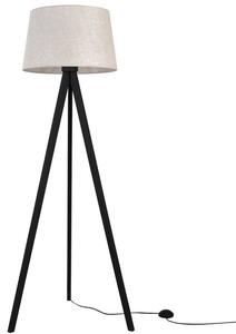 Lampa podłogowa trójnóg czarny Light Home LH Len 1xE27 44cm abażur stożek jasny beżowy L01