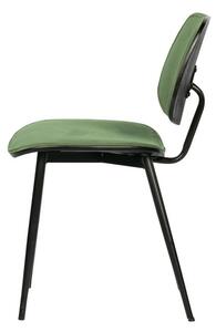 Zielone aksamitne krzesło Jackie – WOOOD