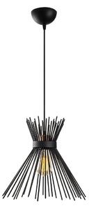 Czarna lampa wisząca z metalowym kloszem ø 34 cm Kirpi – Opviq lights