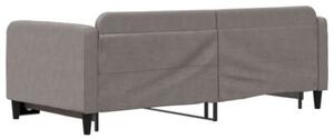 Sofa rozsuwana, kolor taupe, 90x200 cm, tkanina