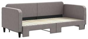 Sofa rozsuwana, kolor taupe, 90x200 cm, tkanina