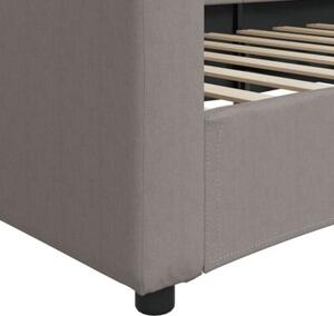 Sofa z funkcją spania, kolor taupe, 80x200 cm, obite tkaniną