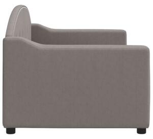 Sofa z funkcją spania, kolor taupe, 80x200 cm, obite tkaniną