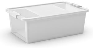 Biały plastikowy pojemnik z pokrywką 55x35x19 cm Bi-Box M – KIS