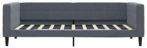 Sofa z materacem do spania, ciemnoszara, 90x190 cm, aksamit