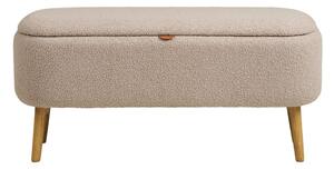 Beżowa ławka z materiału bouclé Harlow – House Nordic